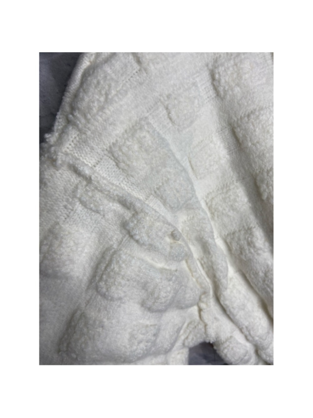 NWT Free People Size L Ivory Chunky Basketweave Knit Mock Neck Sweater - Picture 6 of 9